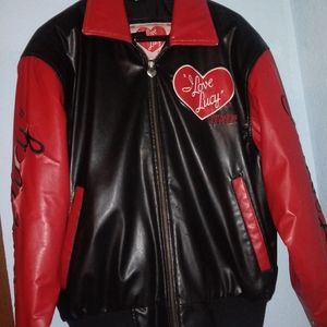 Vintage Faux Leather I Love Lucy Bomber Jacket